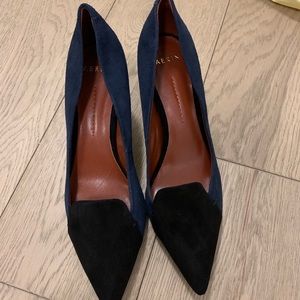 Suede two tone shoes